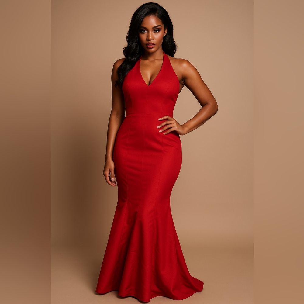 NWT Roberta Bridal sz 12 long red formal dress